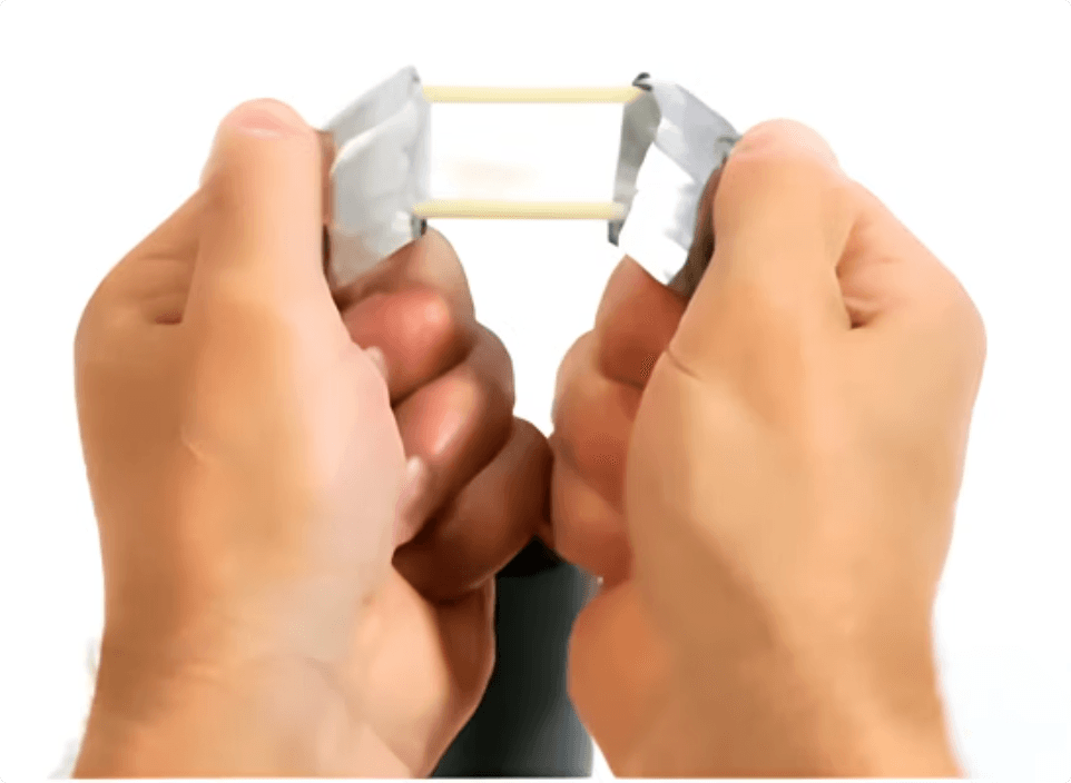 Step 02: Pull the sides apart